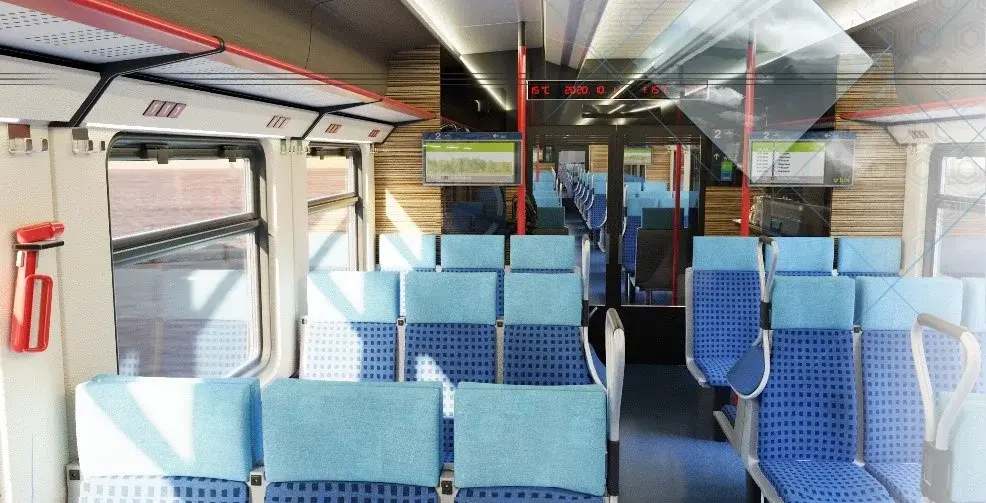 Passenger train interior